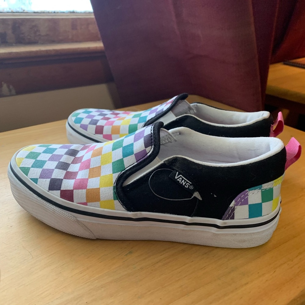 Unisex kids checkered vans